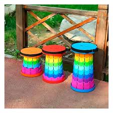 Banco Plegable Portátil, Taburete Plegable Para Camping Ideal playa ducha jardín terraza