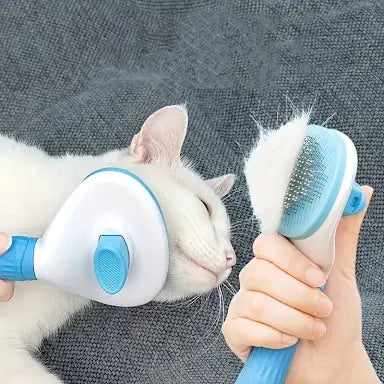 Cepillo de eliminación de pelo de mascotas Easy-Clean con cerdas de acero inoxidable Limpiador de pelo flotante, Cepillo pelo gato, peine