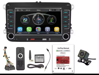 radio pantalla car play Android GPS entrada USB bluetooth Wi-Fi  cámara Volkswagen Seat Skoda