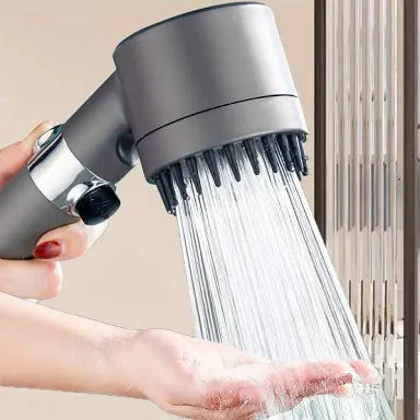 Cabezal de ducha de mano de alta presión con función de masaje, diseño de franja vertical, Filtro para la ducha,Filtro agua ducha,Alcachofa ducha,