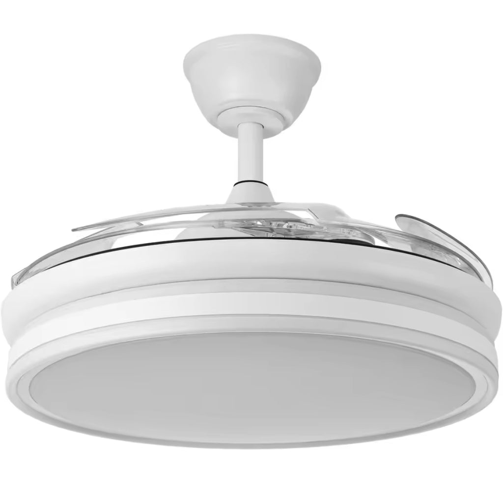 Ventilador de techo con 4 aspas 6 velocidades tres modos de luz 🚥 blanco amarillo natural 👌 con mando de una gran selección en la tienda soufiane bazar