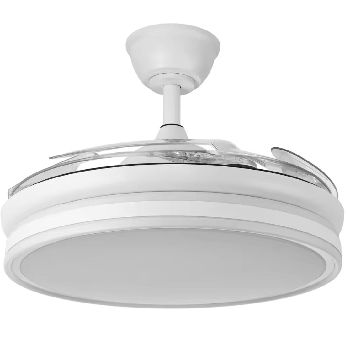 Ventilador de techo con 4 aspas 6 velocidades tres modos de luz 🚥 blanco amarillo natural 👌 con mando de una gran selección en la tienda soufiane bazar