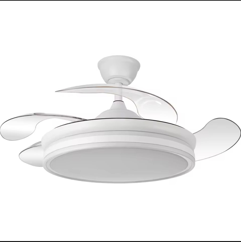 Ventilador de techo con 4 aspas 6 velocidades tres modos de luz 🚥 blanco amarillo natural 👌 con mando de una gran selección en la tienda soufiane bazar