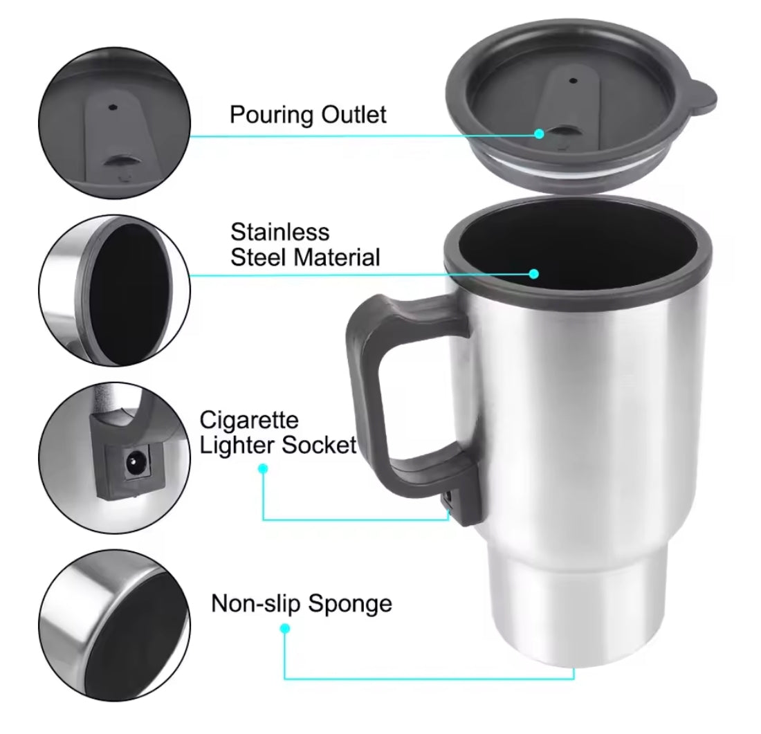 Tasa de viaje para calentar café ☕ agua 💧 lo que sea para coche 450 ml