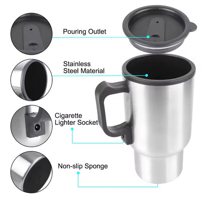 Tasa de viaje para calentar café ☕ agua 💧 lo que sea para coche 450 ml