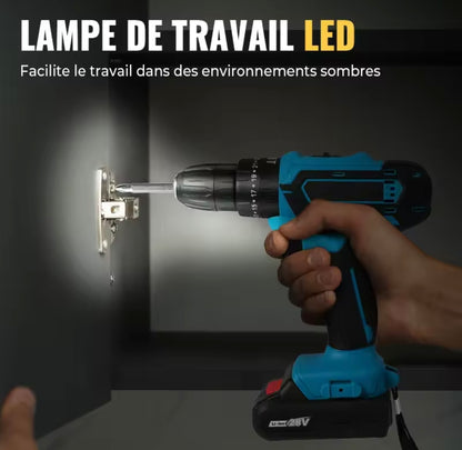 Taladro  tornillador eléctrico recargable portátil