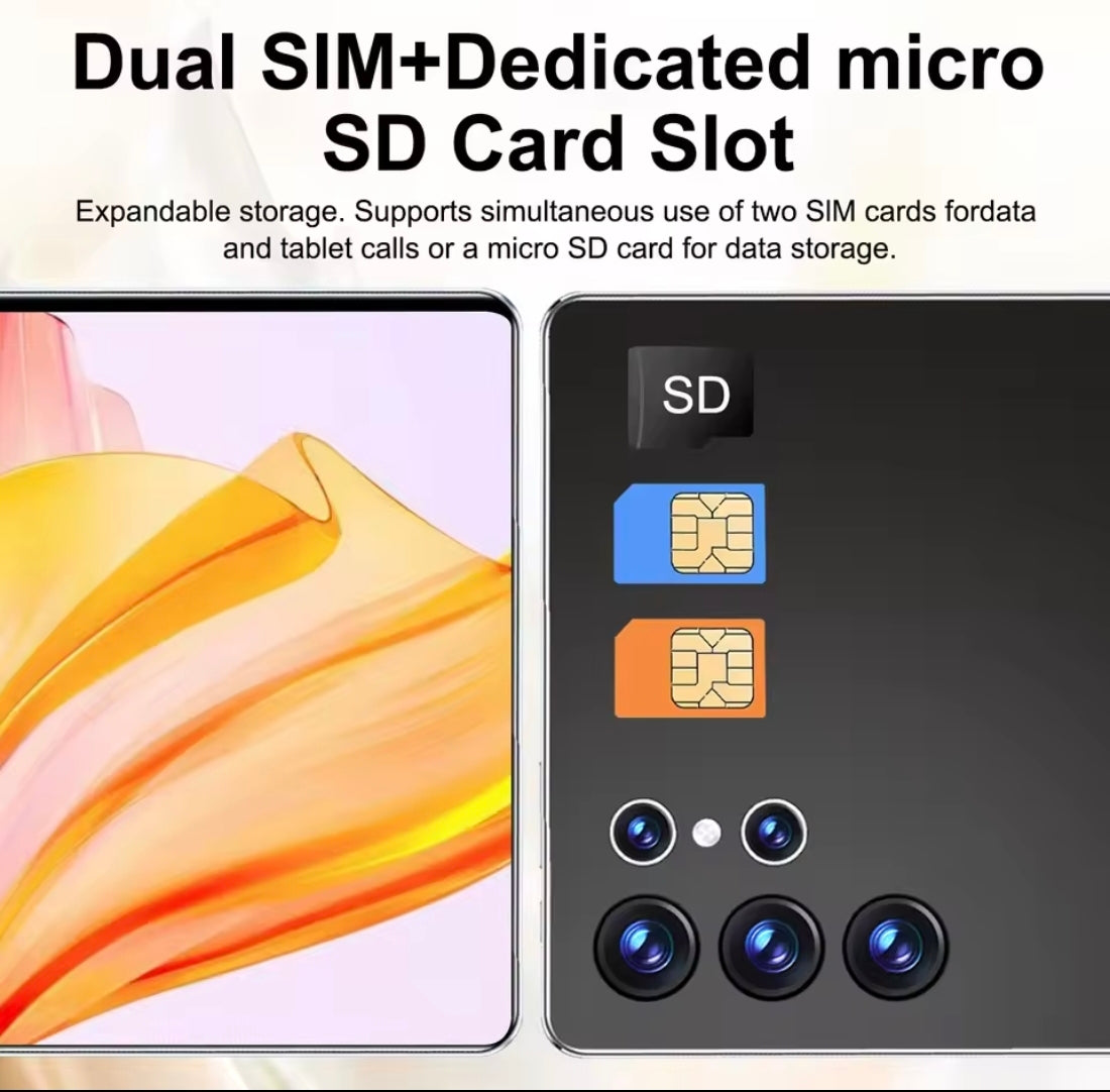 Tablet con dos tarjeta sim dé 512G  / 12 de RAM tiene buena cámara 99€
