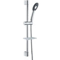 Barra deslizante de ducha ajustable con soporte para jabonera, accesorios de baño, juego de Barra completa