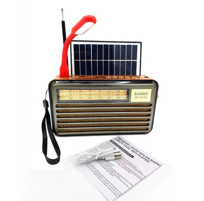 radio con placa solar muy muy chulo para cargar el móvil lleva dos entradas USB recargable portátil