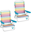 Silla Playa Mochila De 4 Posiciones De Aluminio Y Textileno De 61X47X80 Cm