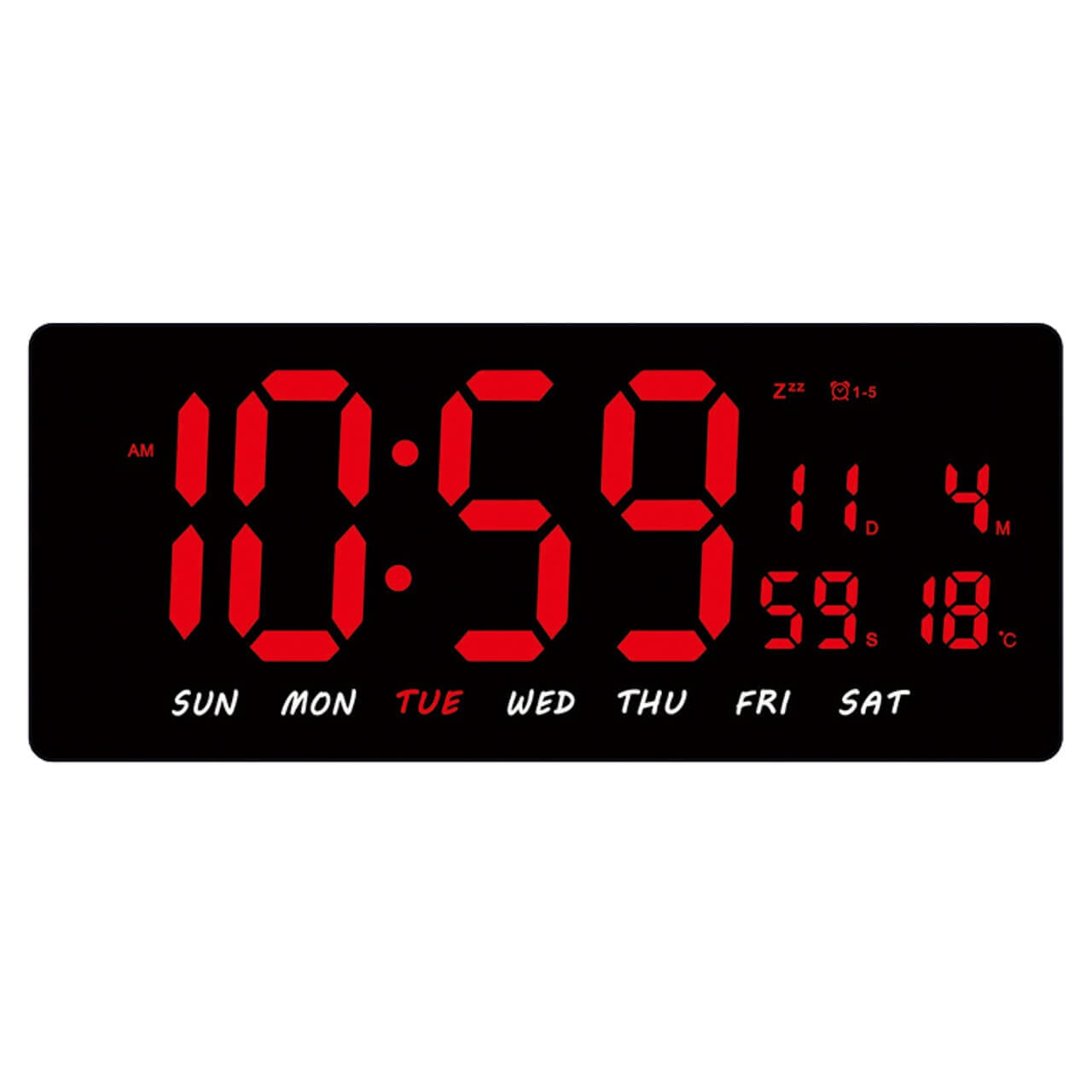 Reloj Digitales Reloj De Pared Digital despertador ⏰ sensor y pantalla LCD  calandrado