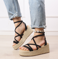 Sandalias mujer verano dé esparto super cómodo suela de gel