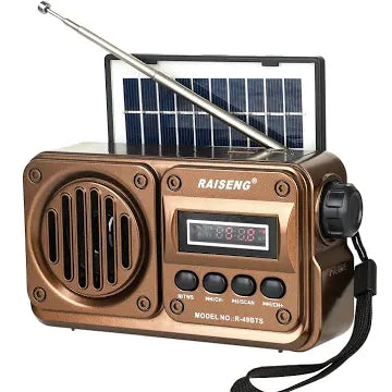 radio con placa solar muy muy chulo para cargar el móvil lleva dos entradas USB recargable portátil