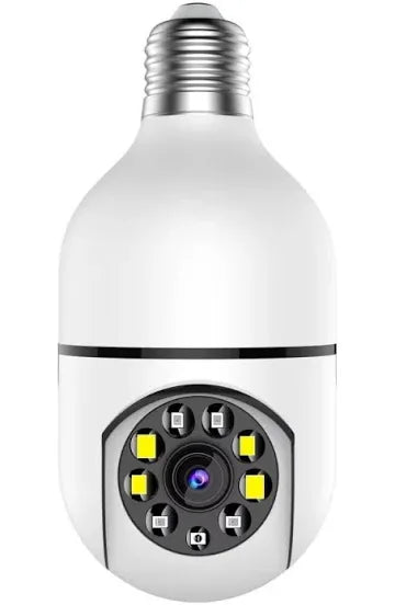 Cámara de vigilancia con bombilla E27, Monitor de seguridad inteligente para el hogar, Wifi, visión