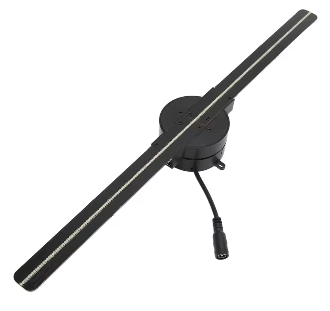 Ventilador de holograma 3D 16.50 pulgadas wifi proyector 📽️ 3D con 224 cuentas de luz led para publicidad tienda negocios