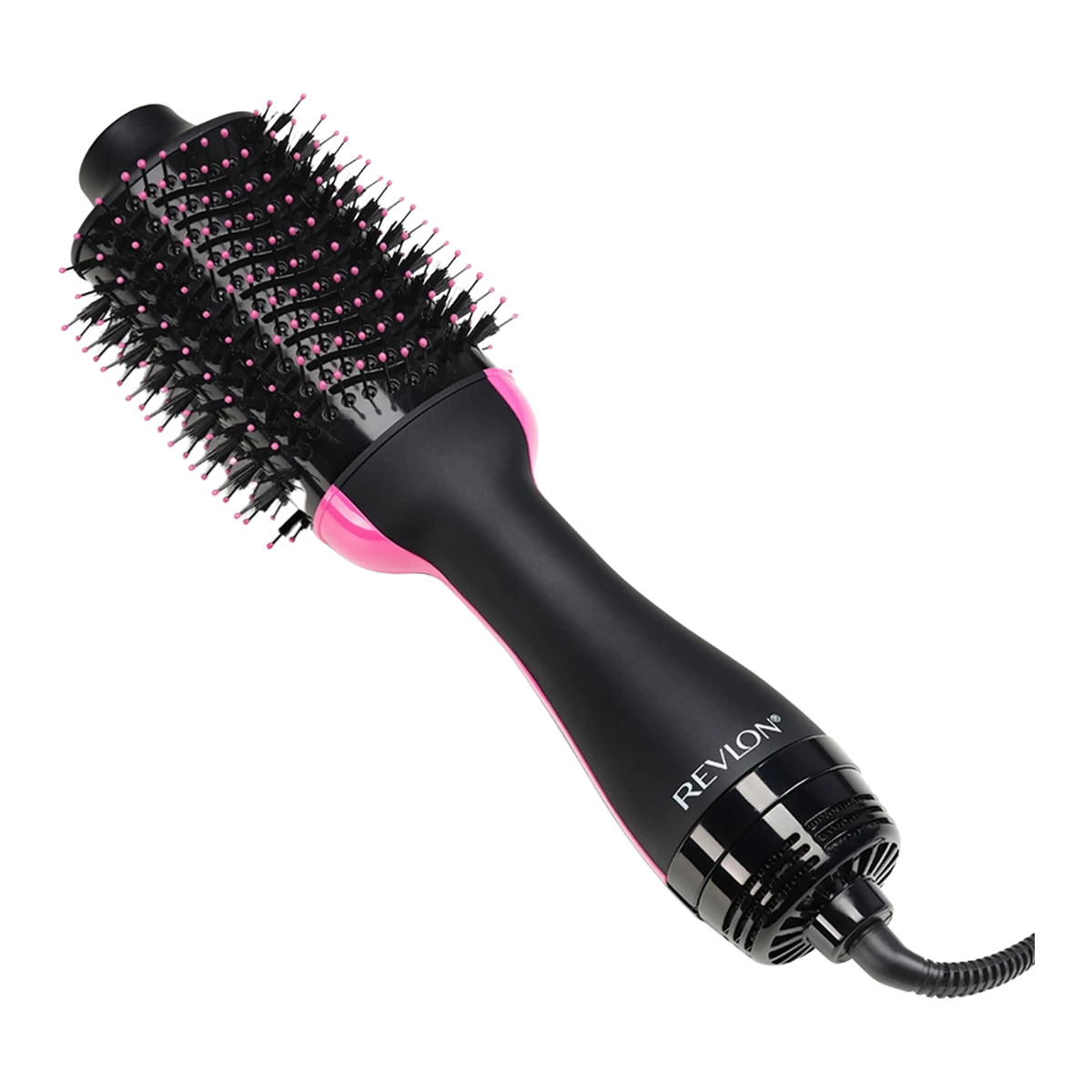 Cepillo de aire caliente, secador y voluminizador de un solo paso, cepillo secador de pelo con generador de iones negativos para alisar y rizar,