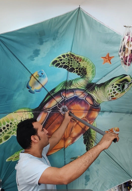 Sombrilla 🏖️ de tortugas dé 240 grande