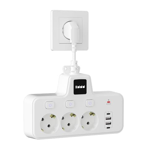 Enchufe europeo de CA, interruptor independiente de 2500W, toma de corriente montada en la pared, bandeja de almacenamiento desmontable con luz dos entrada USB dos entrada tipo c