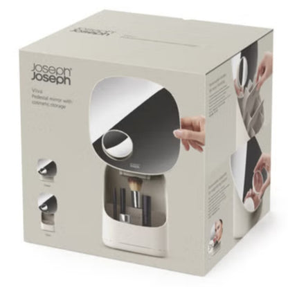 Espejo y organizador de brochas