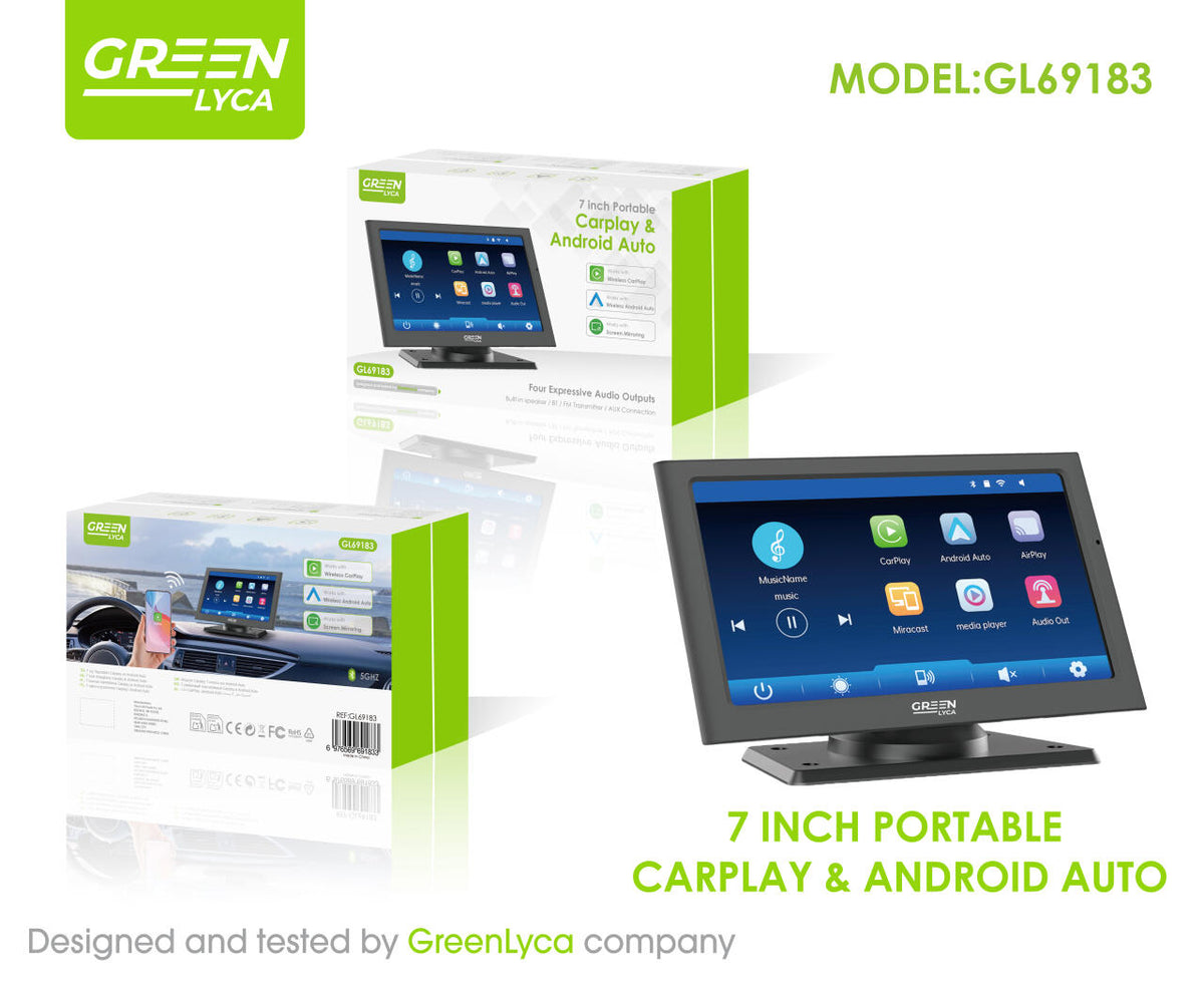 Carplay android portátil 7 pulgadas bluetooth de buena calidad
