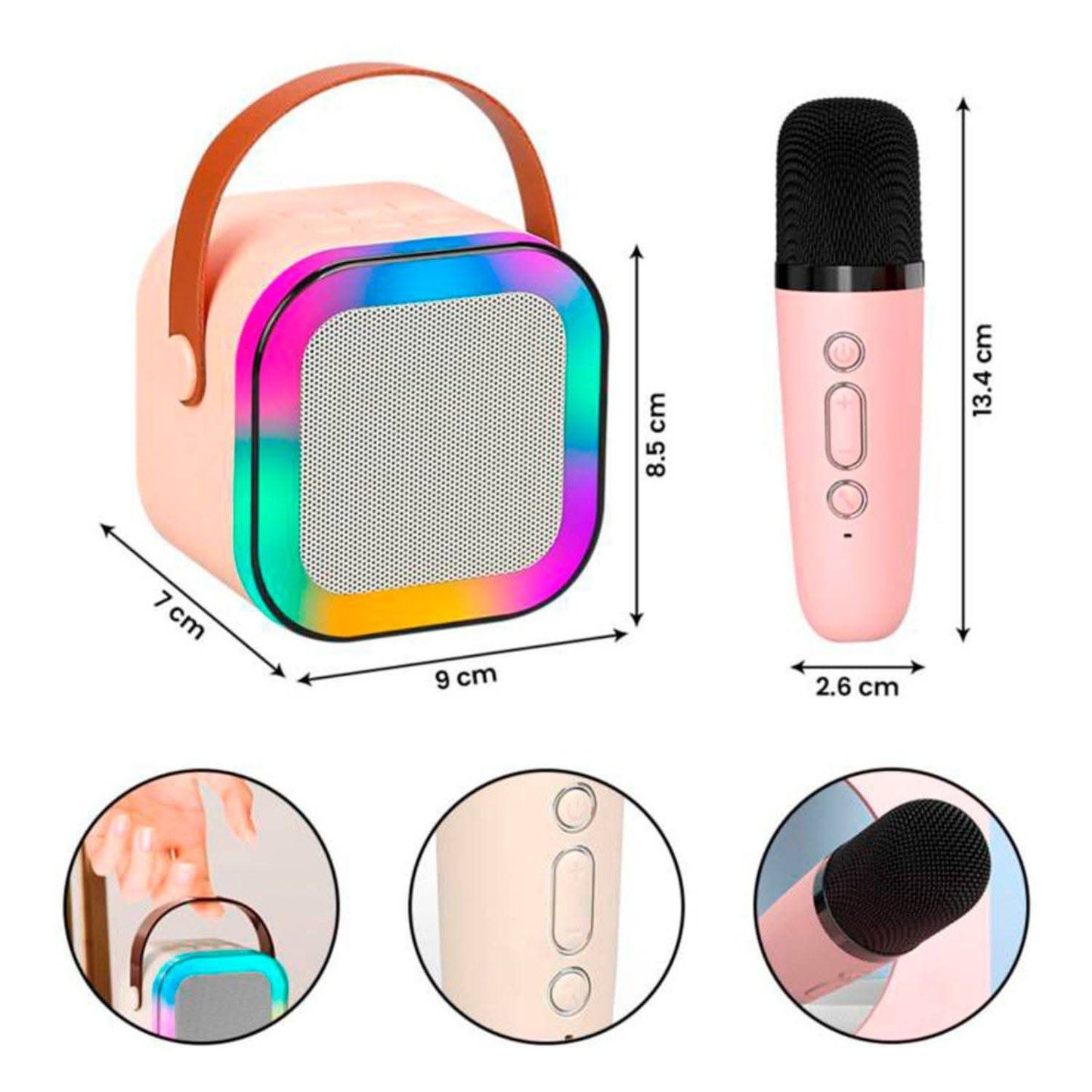 Altavoz karaoke 🎤 con bluetooth música 🎵 recargable portátil