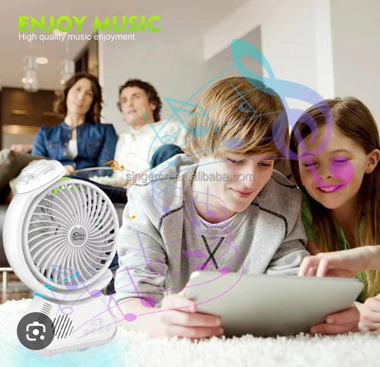 Ventilador de buena calidad con altavoz 🔊 bluetooth música 🎼