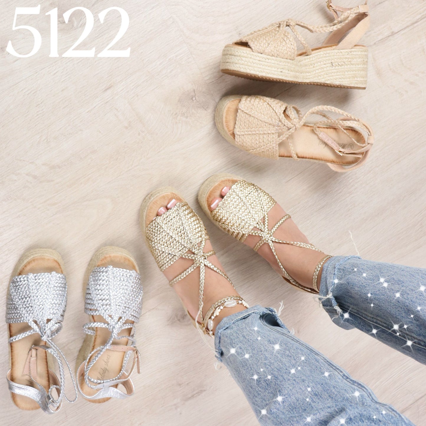 Sandalias de esparto mujer verano super cómodo