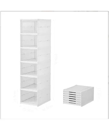 Zapatero plegable, Zapateros organizador oferta, Estantería Apilable de 6 Niveles para Zapatos - Organizador Plegable