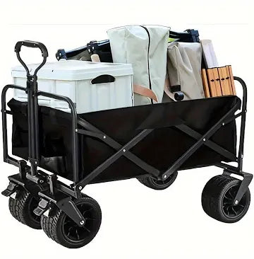 Carro de playa plegable y plegable, carro plegable de gran capacidad para exteriores, carrito portátil para acampar en el jardín 50€