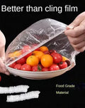 Plástico para tapar alimentos Cubierta desechable reutilizable para alimentos, envoltura de plástico, tapas elásticas duraderas 50 unidades
