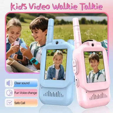 Walkie Talkie de vídeo para niños con pantalla HD de 2 "USB-C recargable con un solo clic intercomunicador de llamada HD para niños Gadgets tecnología