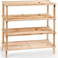 Zapatero 4 Baldas Madera Natural 63x26.5x68xcm Sanda