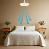 Ventilador de techo con luz CCT 30W, conector E27 y mando a distancia ¡Oferta! Tienda soufiane bazar  Comprar