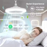 Ventilador de techo con luz CCT 30W, conector E27 y mando a distancia ¡Oferta! Tienda soufiane bazar  Comprar